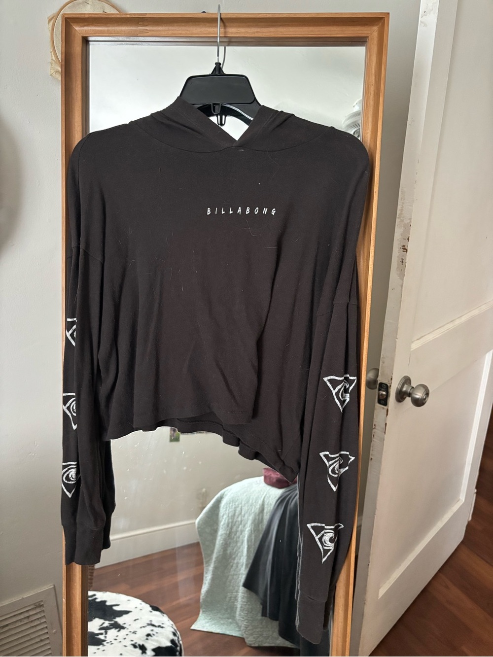 Billabong Black Tee with White Logo Print